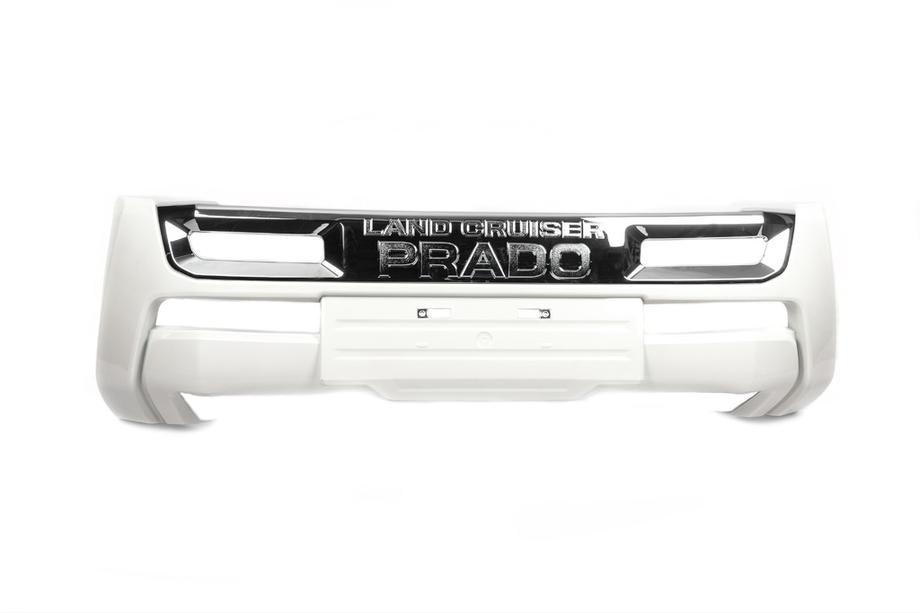 Toyota Land Cruiser Prado 150 2009-2023 гг. Накладка на передний бампер MiddleEast (2017-) Черный Image