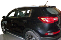 Kia Sportage 2010-2015 гг. Боковые Подножки Fullmond (2 шт, алюминий) фото 5