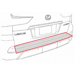 Вставка заднего бампера с хромом (2016+) Lexus LX570/450d 2008-2022 гг. фото 4