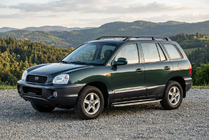 Hyundai Santa Fe 1 2000-2006 гг. Боковые Подножки Fullmond (2 шт, алюминий) фото 1