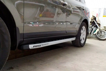 Hyundai Santa Fe 2 2006-2012 гг. Боковые Подножки Fullmond (2 шт, алюминий) фото 11