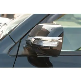 Накладки на зеркала (2 шт, хром) Toyota Land Cruiser Prado 150 2009-2023 гг. фото 2