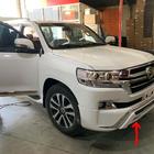 Toyota Land Cruiser 200 2007-2021 гг. Передний лип 2016↗ (стиль ME, нижняя накладка) Черный фото 5