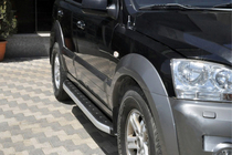 Kia Sorento I BL 2002-2009 гг. Боковые пороги Fullmond (2 шт., алюминий) фото 1