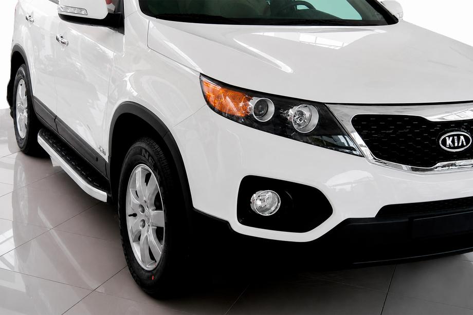 Kia Sorento II XM 2009-2014 гг. Боковые пороги Fullmond (2 шт., алюминий) Image