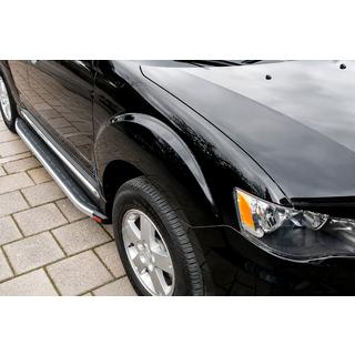 Боковые Подножки Fullmond (2 шт, алюминий) Mitsubishi Outlander 2006-2012 гг. фото 1
