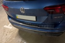 Volkswagen Tiguan 2016-2023 гг. Накладка на задний бампер нержавейка (Carmos) фото 8