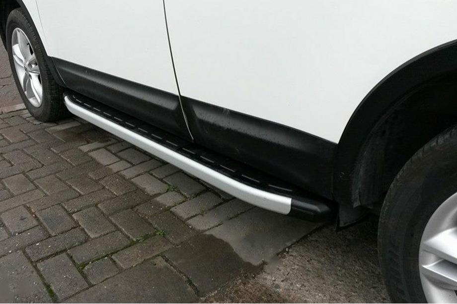 Nissan Qashqai 2007-2010 гг. Боковые пороги Fullmond (2 шт., алюминий) Image