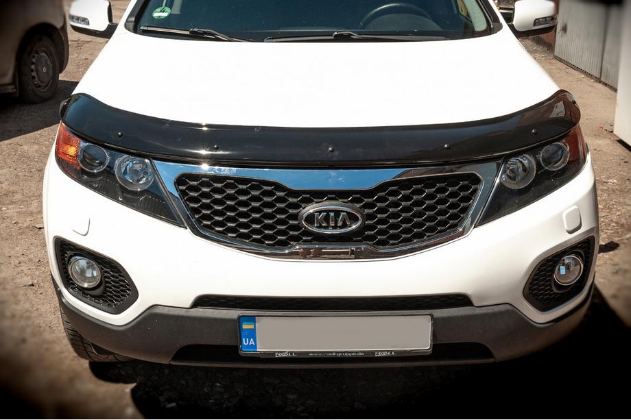 Kia Sorento II XM 2009-2014 гг. Дефлектор капота 2009-2012 (EuroCap) Image