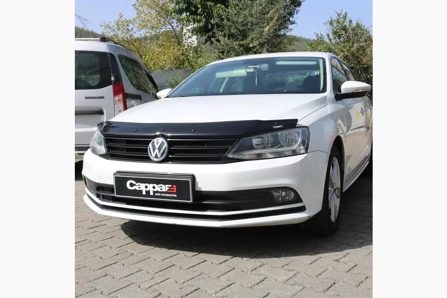 Volkswagen Jetta 2011-2018 гг. Дефлектор капота (EuroCap) Image