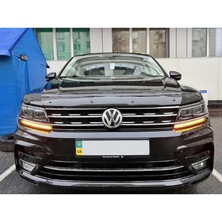 Дефлектор капота (EuroCap) Volkswagen Tiguan 2016-2023 гг. фото 3