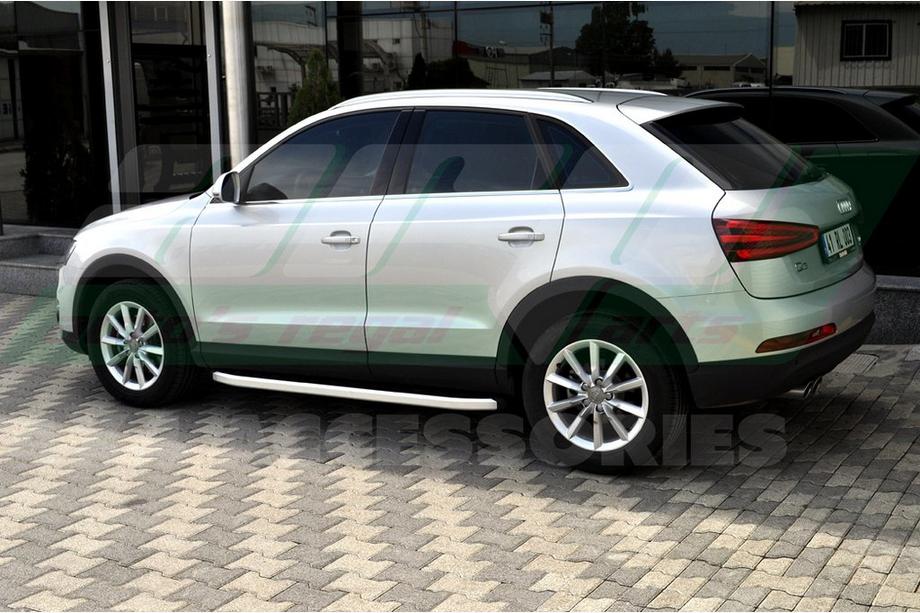 Audi Q3 2011-2019 гг. Боковые Подножки Fullmond (2 шт., Алюминий) Фото 2