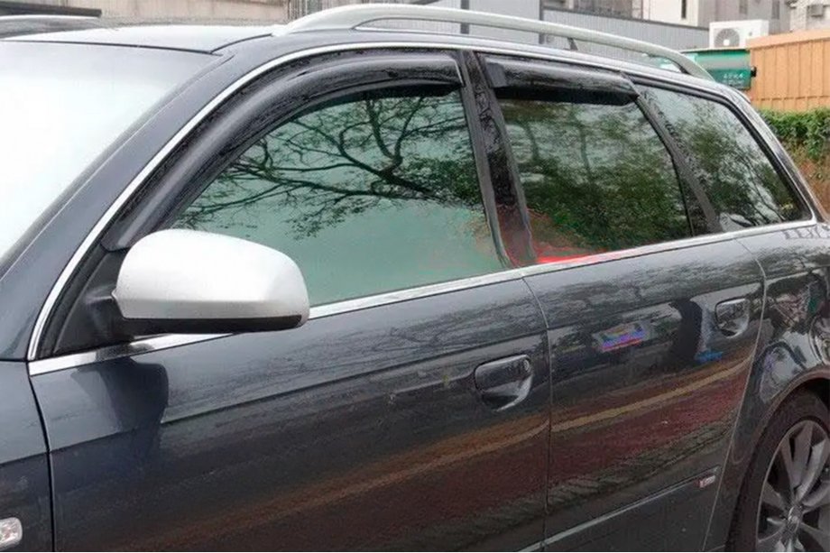 Audi A4 B7 2004-2008 гг. Ветровики (Avant, 4 шт, HIC) Image