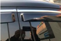 Audi Q7 2005-2015 гг. Ветровики с хромированным молдингом (4 шт, HIC) фото 8