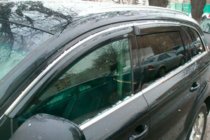 Audi Q7 2005-2015 гг. Ветровики с хромированным молдингом (4 шт, HIC) фото 1