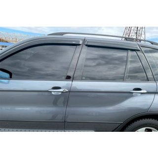 Ветровики на окна (4 шт, HIC) BMW X5 E53 1999–2006 гг. фото 3