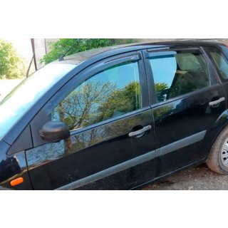 Ветровики на окна (4 шт, HIC) Ford Fiesta 2002-2008 гг. фото 2