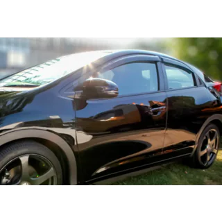 Ветровики HB 2012+ (4 шт, HIC) Honda Civic HB 2012-2020 гг. фото 1