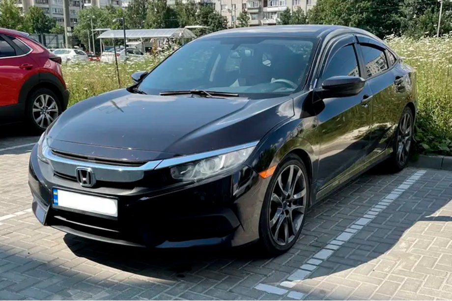 Honda Civic Sedan X 2016-2021 гг. Ветровики на окна (4 шт, HIC) Фото 2