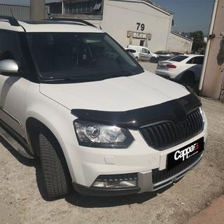 Дефлектор капота 2013+ (EuroCap) Skoda Yeti 2009-2017 гг. фото 1