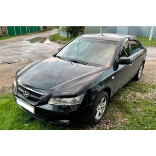 Ветровики на окна (4 шт, HIC) Hyundai Sonata NF 2004-2009 гг. фото 3