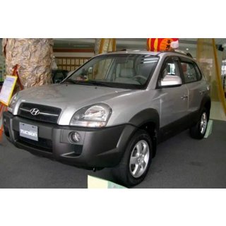 Ветровики на окна (4 шт, HIC) Hyundai Tucson JM 2004- гг. фото 3