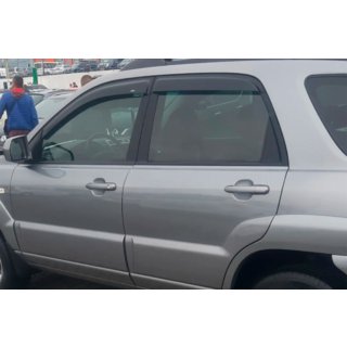 Ветровики на окна (4 шт, HIC) Kia Sportage 2004-2010 гг. фото 2