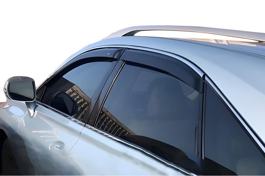 Lexus RX 2009-2015 гг. Ветровики с хромированным молдингом (4 шт, HIC) Image