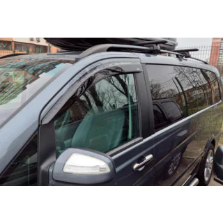 Ветровики на окна (2 шт, HIC) Mercedes Viano 2004-2014 гг. фото 4