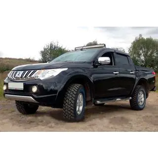 Ветровики на окна (4 шт, HIC) Mitsubishi L200 2015-2024 гг. фото 1
