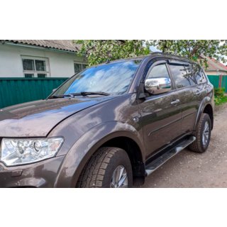 Ветровики на окна (4 шт, HIC) Mitsubishi Pajero Sport 2008-2015 гг. фото 3