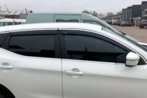 Nissan Qashqai 2014-2021 гг. Ветровики с хромированным молдингом (4 шт, HIC) фото 7