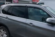 Nissan Qashqai 2014-2021 гг. Ветровики с хромированным молдингом (4 шт, HIC) фото 8