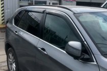 Nissan Qashqai 2014-2021 гг. Ветровики с хромированным молдингом (4 шт, HIC) фото 9