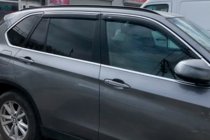 Nissan Qashqai 2014-2021 гг. Ветровики с хромированным молдингом (4 шт, HIC) фото 10