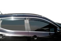 Nissan Qashqai 2014-2021 гг. Ветровики с хромированным молдингом (4 шт, HIC) фото 11