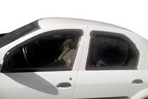 Renault Logan I 2005-2008 гг. Ветровики на окна (4 шт, HIC) фото 1
