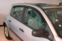 Renault Megane II 2004-2009 гг. Ветровики HB (4 шт, HIC) фото 1