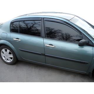 Ветровики SD (4 шт, HIC) Renault Megane II 2004-2009 гг. фото 1