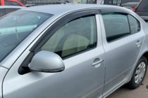 Skoda Octavia II A5 2006-2010 гг. Ветровики Liftback (4 шт, HIC) фото 1