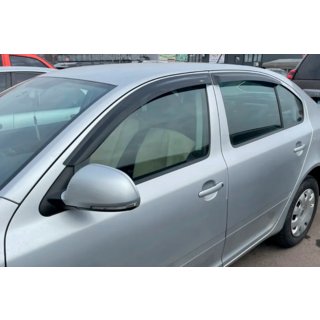Ветровики Liftback (4 шт, HIC) Skoda Octavia II A5 2006-2010 гг. фото 1