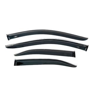 Ветровики с хромированной молдингом (EU, 4 шт, HIC) Toyota Camry 2006-2011 гг. фото 2