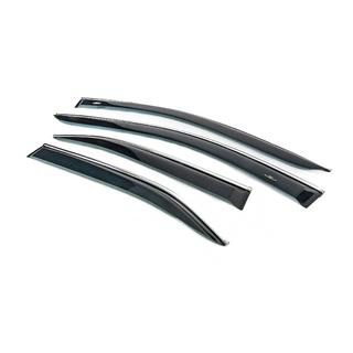 Ветровики с хромированной молдингом (EU, 4 шт, HIC) Toyota Camry 2006-2011 гг. фото 4