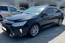 Toyota Camry 2011–2017 гг. Ветровики с хромированной накладкой (2011-2017 EU / 2011-2014 USA, 4 шт, HIC) фото 1