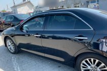 Toyota Camry 2011–2017 гг. Ветровики с хромированной накладкой (2011-2017 EU / 2011-2014 USA, 4 шт, HIC) фото 3