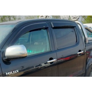 Ветровики на окна (4 шт, HIC) Toyota Hilux 2006-2015 гг. фото 1