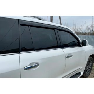 Ветровики 8см (4 шт, HIC) Toyota Land Cruiser 200 2007-2021 гг. фото 3