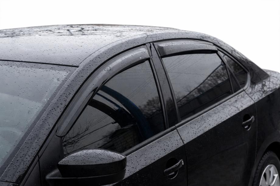 Volkswagen Polo 2010-2017 гг. Ветровики SD (4 шт, HIC) Image