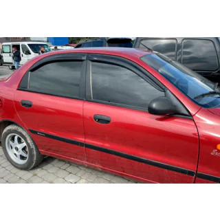 Ветровики на окна (4 шт, HIC) Chevrolet Lanos 1998–2017 гг. фото 3