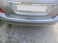 Mercedes C-class W204 2007-2015 гг. Накладка на задний бампер (SW, глянец, нержавейка) фото 1